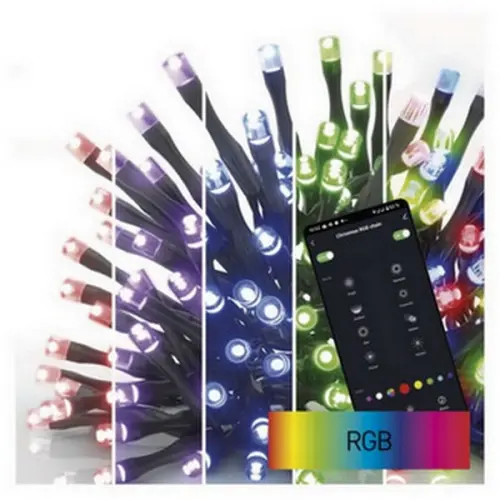 Vánoční osvětlení EMOS GoSmart (WiFi) D4ZR01 80LED řetěz 8m RGB 64 programů s časovačem