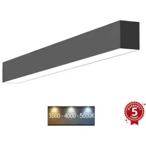 Lineární LED svítidlo SINCLAIR LSM 32W UGR19 40W/50W 3640-6000lm 3000K/4000K/5000K 150cm černá