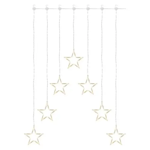 LED vánoční závěs EMOS DCGW14 hvězdy 67x125cm vnitřní použitíteplá bílá