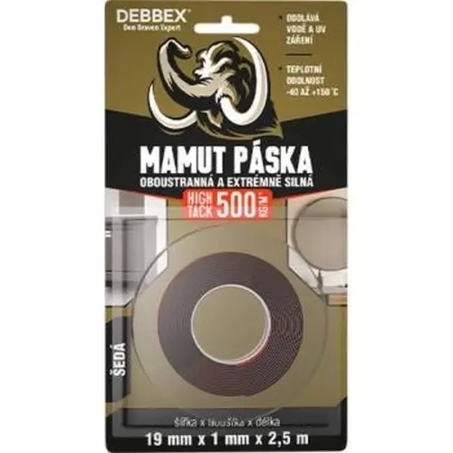 Akrylová oboustranná lepící páska Den Braven High Tack 19x1mm délka 2,5m B8210BD