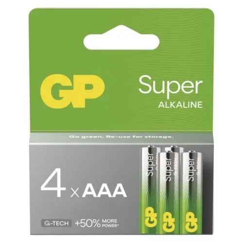 Baterie AAA (R03) alkalická GP Super 4ks