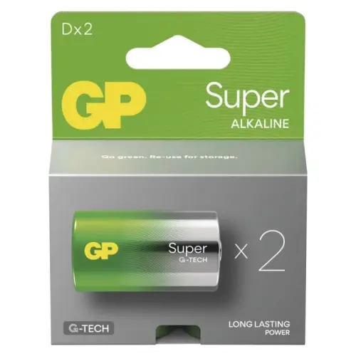 GP Alkalická baterie SUPER D (LR20) - 2ks 1013422200