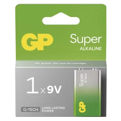 Baterie 9V GP G-TECH 6LR61 Super alkalická 1ks blistr