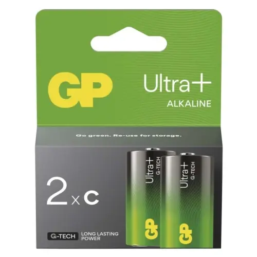 GP C Ultra Plus, alkalická (LR14) - 2 ks