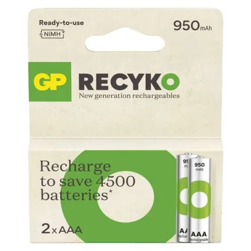 Nabíjecí baterie GP ReCyko 950 - AAA, HR03, 950 mAh, 2 ks