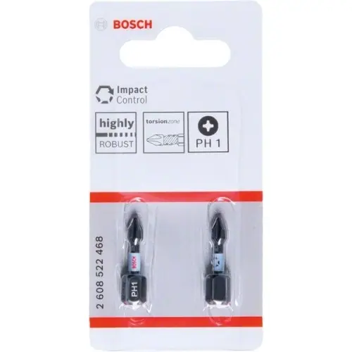 Šroubovací bit Bosch Impact Control 25 mm 2xPH Dostupné varianty: Šroubovací bit Bosch Impact Control 25 mm 2xPH1