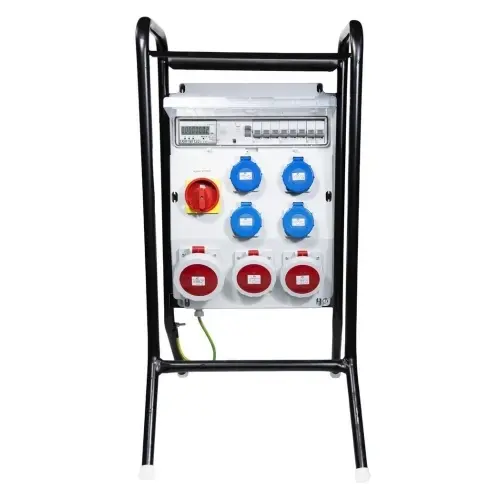 Staveništní rozvaděč s elektroměrem ETI EDS16S RCD 4/3 16/32/VYP/E B vypínač chránič 63/003A zásuvky 1x32A 5p 2x16A 5p 4x230V 004483 452