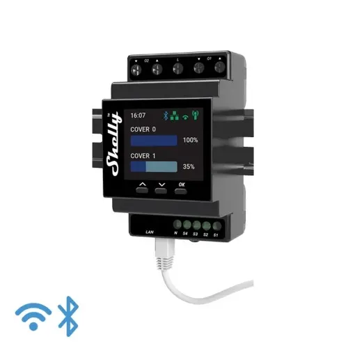 Roletový modul na DIN lištu Shelly Pro Dual Cover PM 110-240V AC WiFi LAN