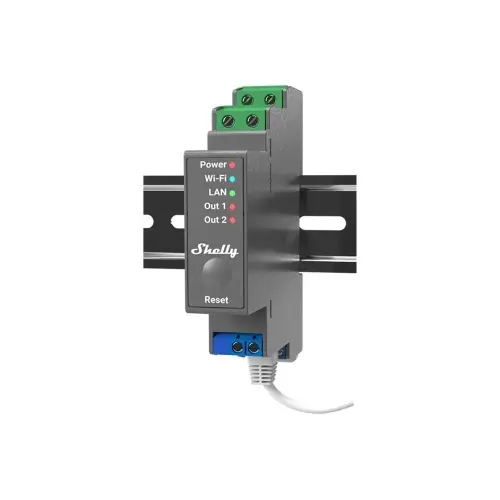 Shelly Pro 2 DIN Rail 2-channel Relay, WiFi/LAN
