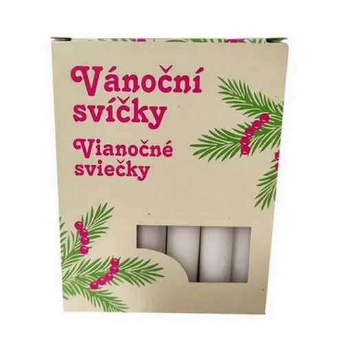 Svíčka stromková 1,2x10cm bílá (12ks) 665572