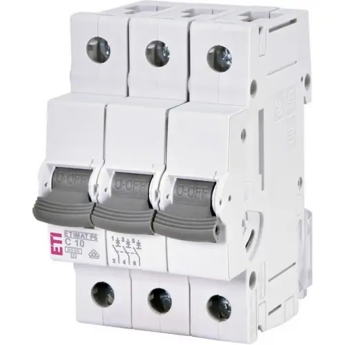 Jistič ETI ETIMAT P6 3p C10 10A 6kA 001900328