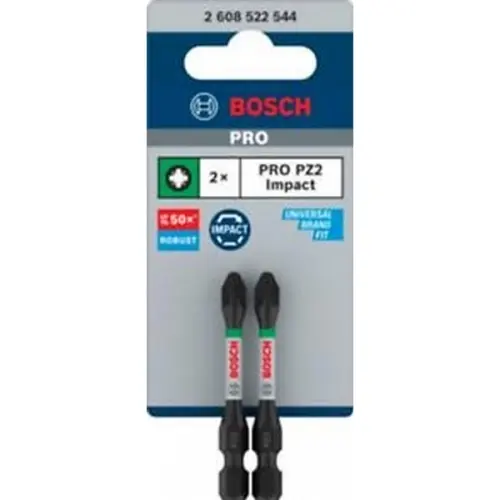Bity šroubovací PZ2 55mm blisr 2ks Bosch Impact Control 2.608.522.544