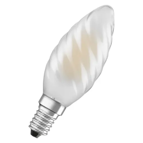 Vroubkovaná matná LED žárovka E14 3,4 W SUPERSTAR, studená bílá