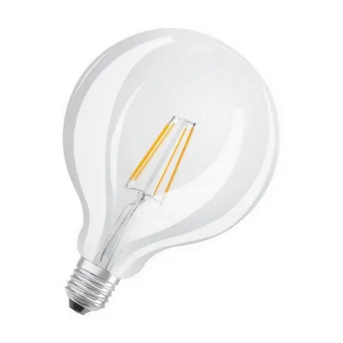 Průhledná LED stmívatelná žárovka E27 11 W PLUS GLOBE, studená bílá