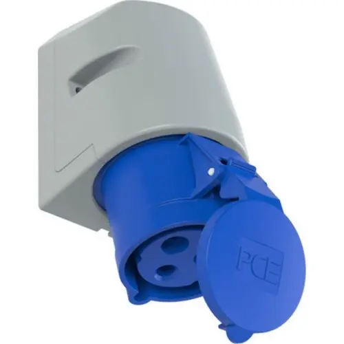 Zásuvka nástěnná PCE 3P 32A/230V IP44 123-6TT
