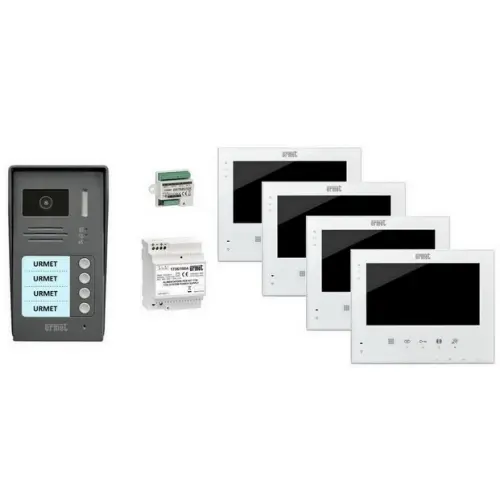 Sada barevného videotelefonu 7" URMET 1736/514 pro 4 účastníky