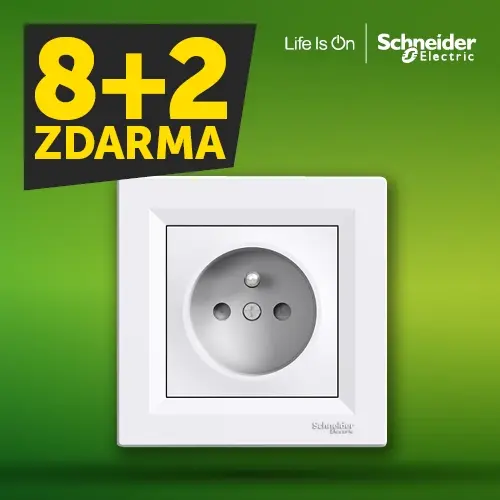 Schneider Electric Asfora zásuvka bílá EPH2800221 výhodné balení 8+2