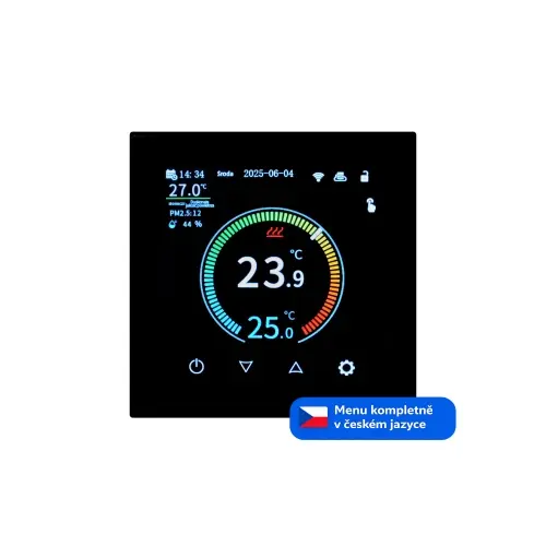Chytrý termostat AURATON Octa WiFi černý