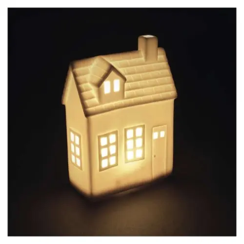 EMOS Vánoční světelná LED dekorace House 18 cm bílá