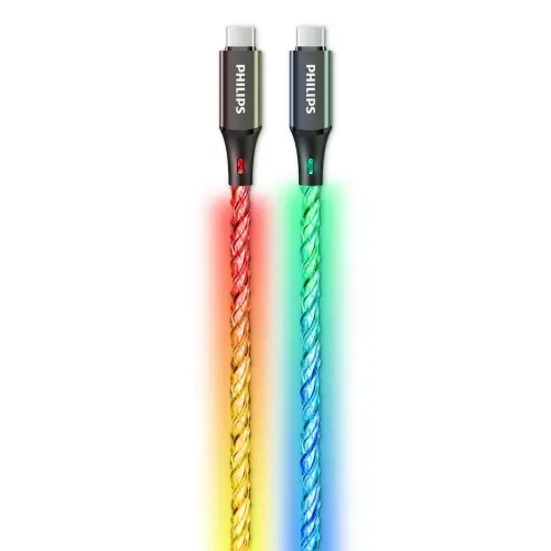 Party RGB kabel nabíjecí Philips DLC5130C/00 USB-C na USB-C 1m