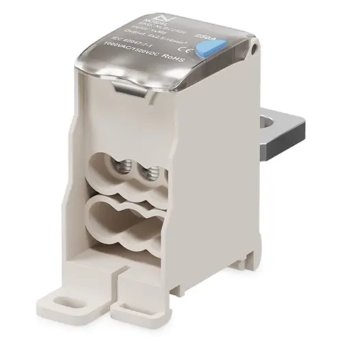 Svorka rozbočovací připojovací vstup M8 / výstup 6x16mm2 Al/Cu 250A NORDEL NLBC 2506