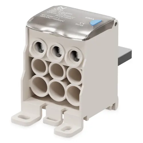 Svorka rozbočovací připojovací vstup M10 / výstup 3x25mm2 + 6x16mm2 Al/Cu 630A NORDEL NLBC 6309