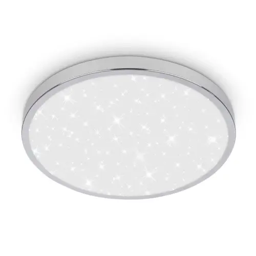 LED stropní svítidlo BRILONER Tak průměr 24cm 12W IP44 hvězdné nebe chrom 3933018