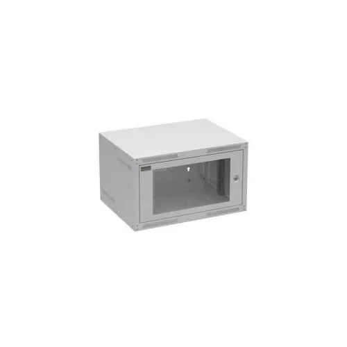 Nástěnný datový rozvaděč 19" výška 6U (356mm) H=450mm Š=600mm šedý Solarix GrandN-6U-645-11-G