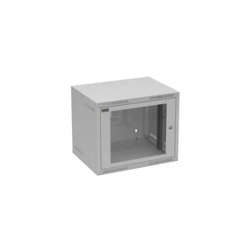 Nástěnný datový rozvaděč 19" výška 9U (497mm) H=450mm Š=600mm šedý Solarix GrandN-9U-645-11-G