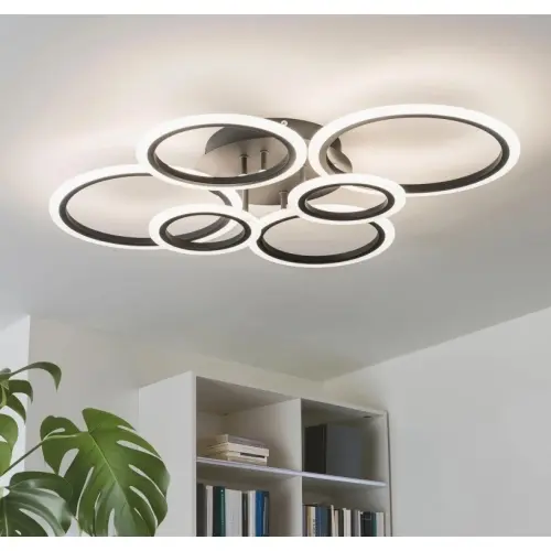LED stmívatelné svítidlo Brilagi ORBITS 85W 3000-6500K černá dálkové ovládání