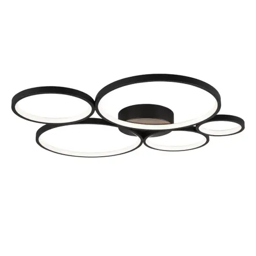 Přisazené LED svítidlo TRIO RONDO 49W 3000K matná černá 3-fázové stmívání 622610532