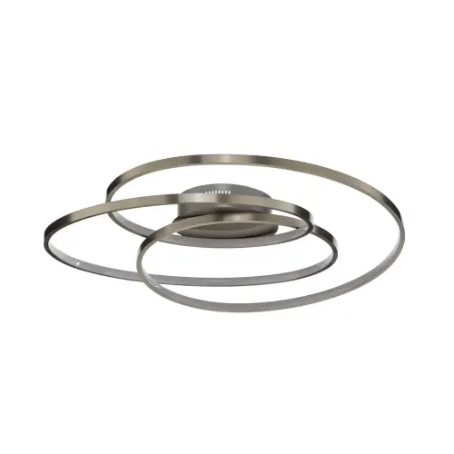 LED stropní svítidlo Lindby Joline průměr 60cm niklová barva 36W 3000K stmívatelné 9639127