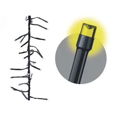 Hustý LED vánoční řetěz 11W teplé světlo, 2,4m, voděodolný