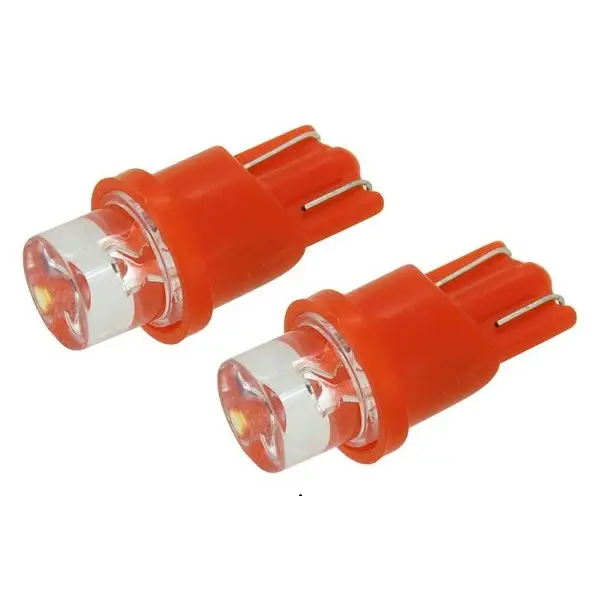 Compass Žárovka 1LED 12V T10 červená 2ks, T10 (W2.1x9.2d), 33705
