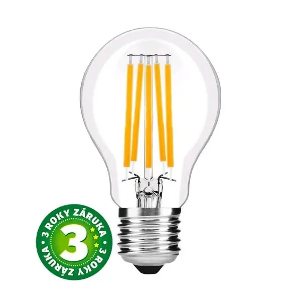 Stmívatelná prémiová retro LED žárovka E27 9W 1055lm teplá, filament, ekv. 75W, 3 roky
