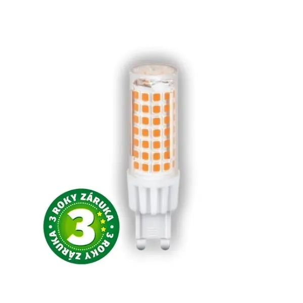 Akce 3+1: Prémiová LED žárovka G9 7W 800lm, denní, ekv. 60W, 3 roky