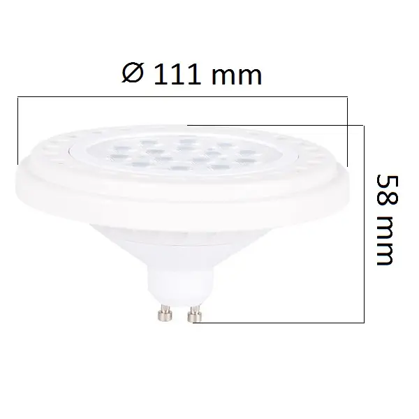 LED žárovka AR111/GU10 15W 1200lm teplá, ekvivalent 80W