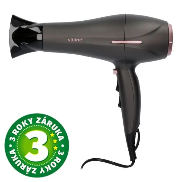 Fén na vlasy Notos turmalín 2 rychlosti 3 teploty 2200W difuzér koncentrátor 3 roky záruka