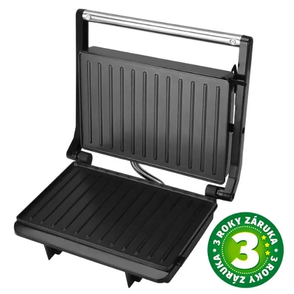 Kontaktní gril Väline Babine, grilovací plocha 23x14cm, 850W, černý, 3 roky záruka