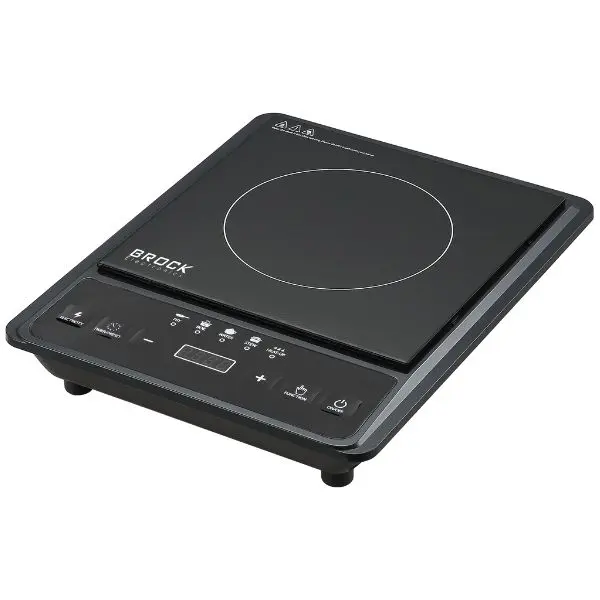 Elektrický indukční vařič Brock, 1 plotýnka 25cm, 2000W, digitální, černý
