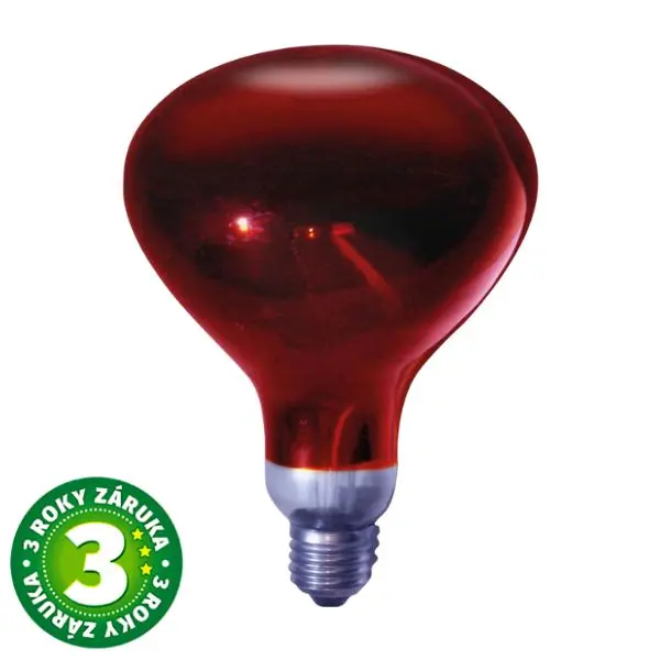Prémiová výhřevná infra žárovka E27 GSC, 250W, 115mm, celočervená