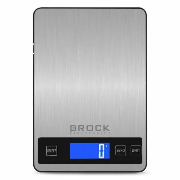 Kuchyňská váha Brock, digitální, max 5kg, přesnost na 1g, 15,5 x 22,5cm