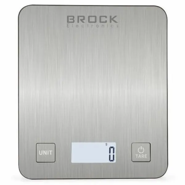 Kuchyňská váha Brock, digitální, max 5kg, přesnost na 1g, 18,5 x 21,5cm