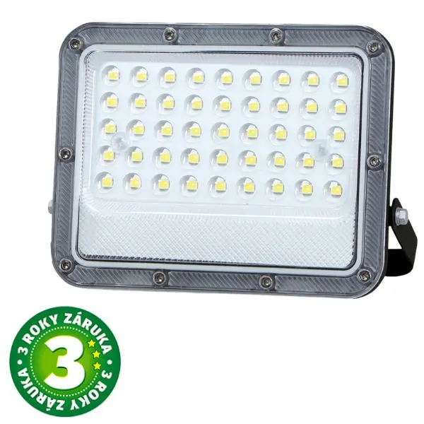 Prémiový ultratenký LED reflektor šedý 30W 2600lm, teplá barva světla, 3 roky záruka