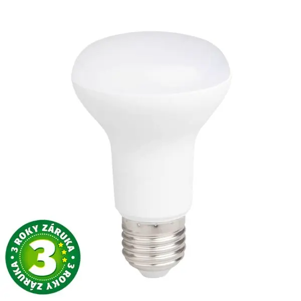 Prémiová LED žárovka E27 9W 860lm R63 teplá, ekv. 64W, 3 roky záruka