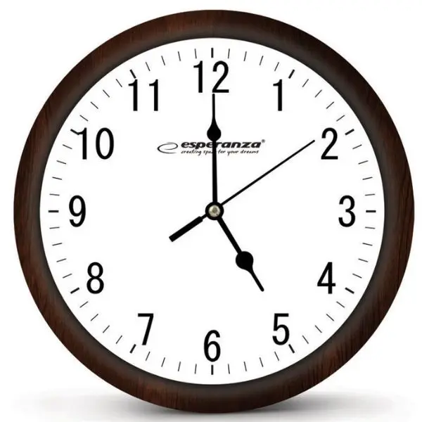 Velké nástěnné hodiny 30cm na 1 baterii AA, hnědý rám