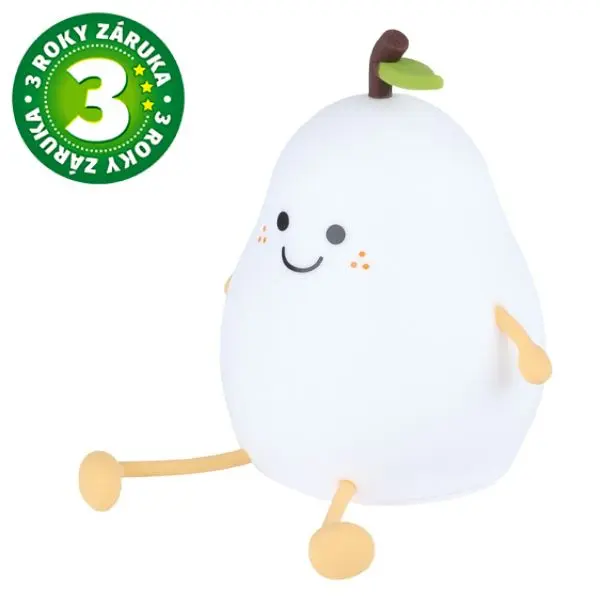 Noční světlo hruška 13cm GSC, teplá + RGB, nabíjecí, 3 roky záruka