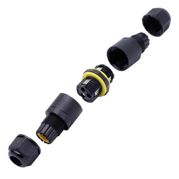Vodotěsná kabelová spojka dvou 3-žilových vodičů 0,5-1,5mm, IP68, celkem 4-8mm