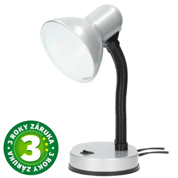 Stolní lampa na 1 žárovku E27 max 40W, šedá, Bell, 3 roky záruka