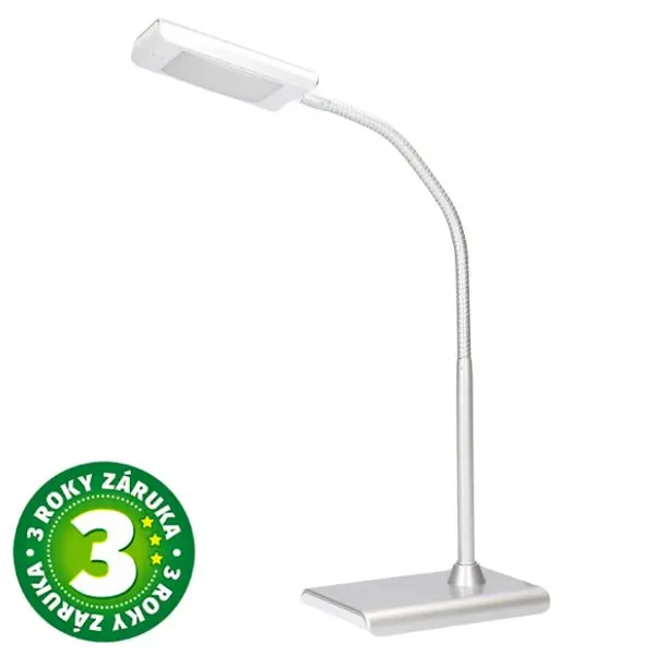 LED stolní lampa GSC Susua 6,6W, 400lm, studené světlo, stříbrná, 3 roky záruka